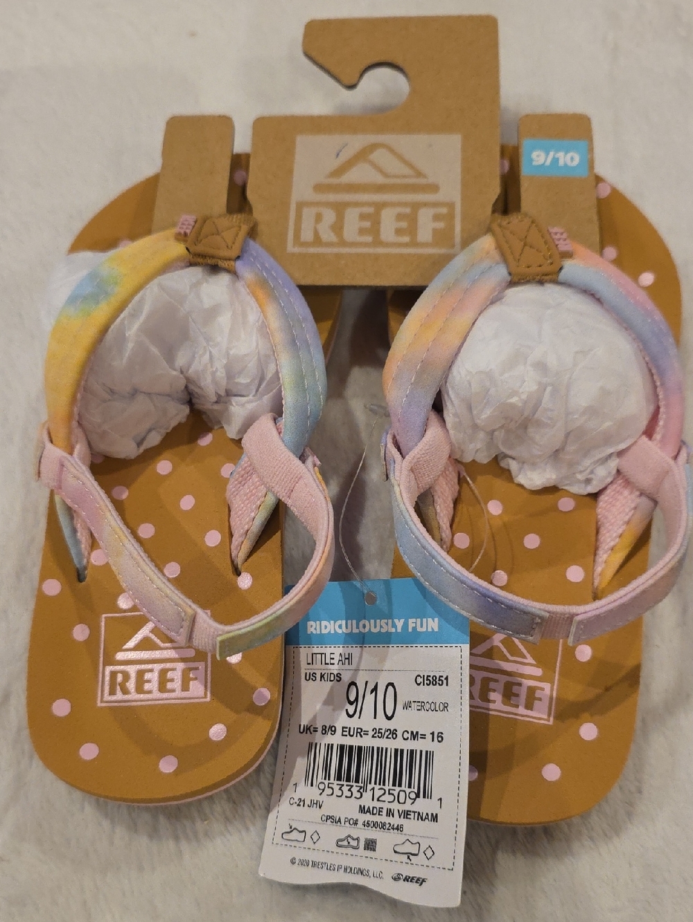 Reef Kids Little Ahi Watercolor Pink Multicolor Sandals